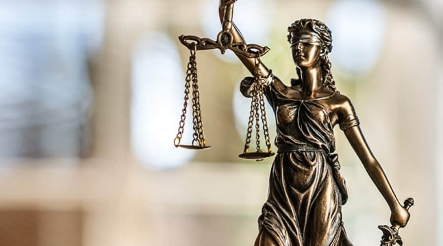 The scales of justice represent our nation's principles.