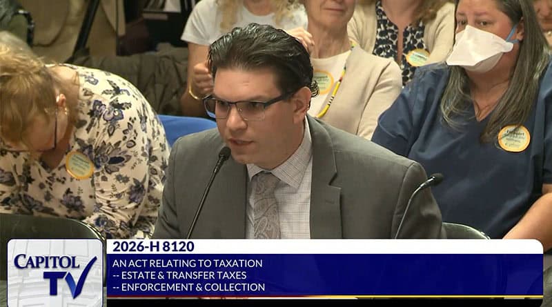 Attorney Phil Gasbarro at hearing for R.I. House Bill H8120